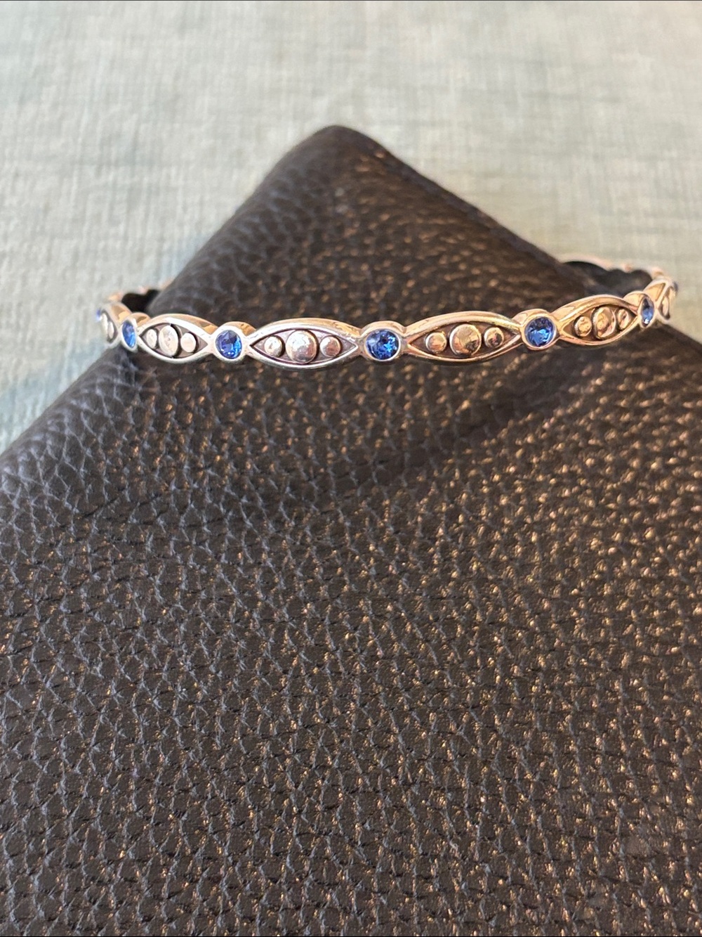 Brighton Silver Bracelet with Blue Accents